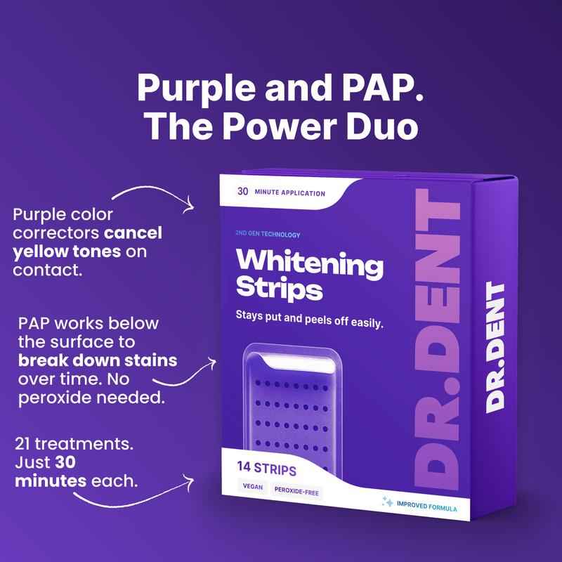 Purple Whitening Tooth Patch box for teeth whitening