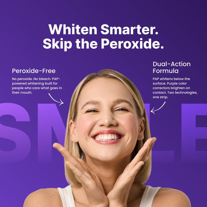 Purple Whitening Tooth Patch promotional banner